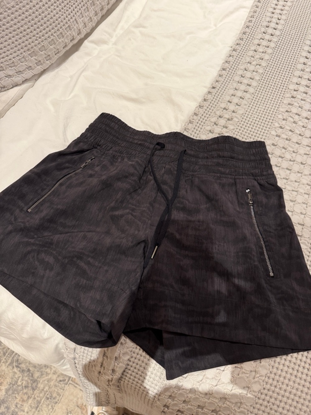 Athleta Dark Charcoal Drawstring Shorts